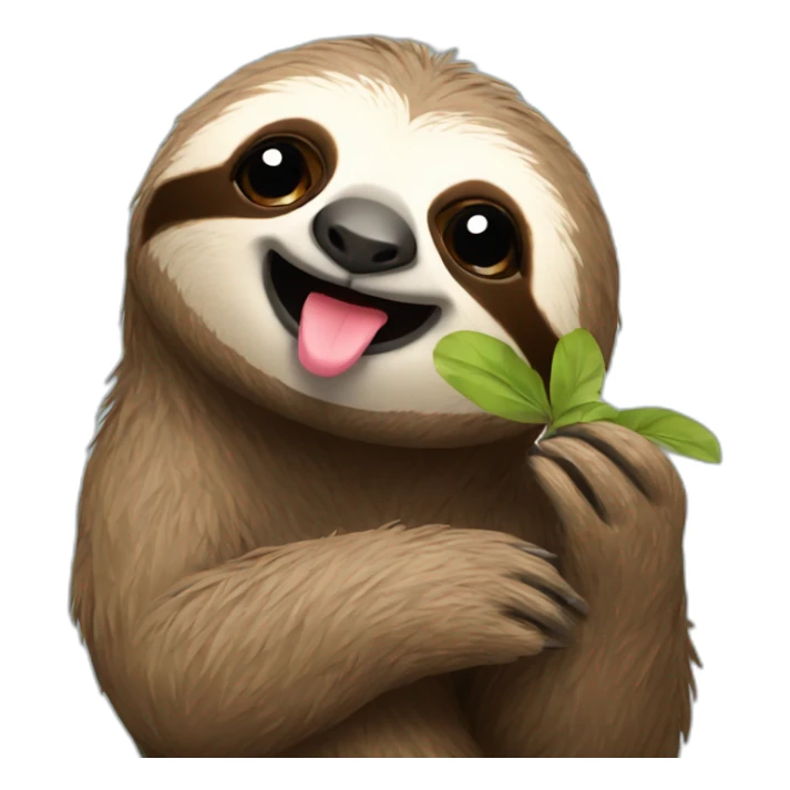 sloth blowing a kiss sticker
