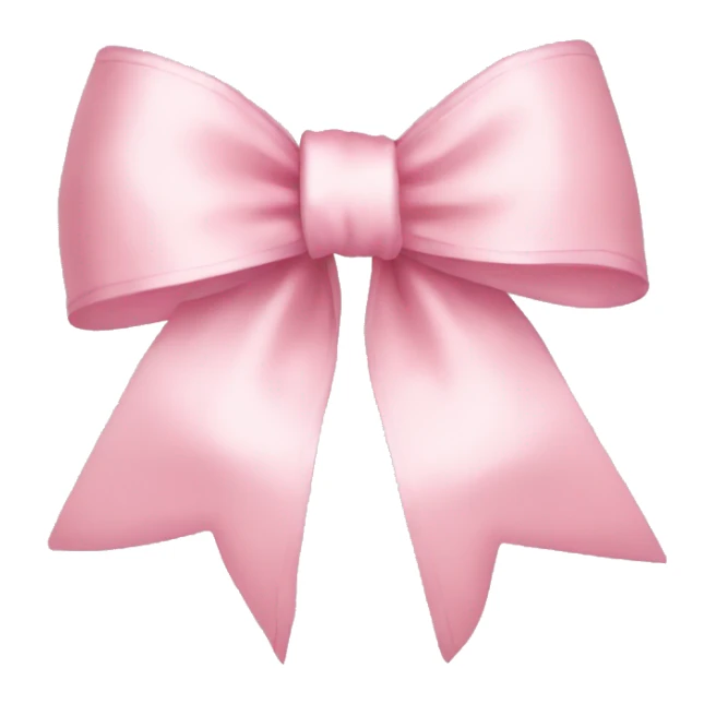 light pink ribbon bow sticker