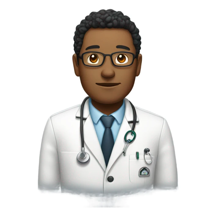 Sherpa wearing a doctor coat sticker