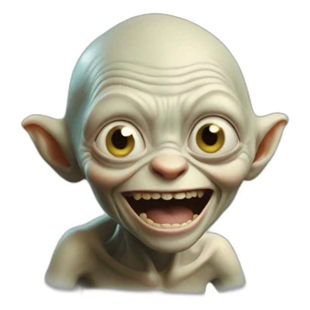 Gollum super happy sticker
