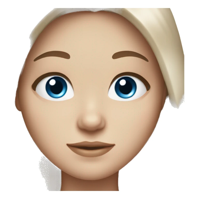 White girl with long brown hair and blue eyes  sticker