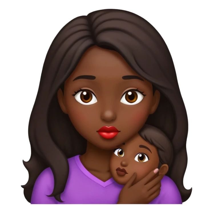 Girl kissing darkskin sticker