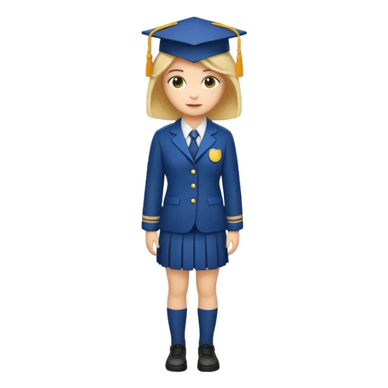 academia uniform female sticker