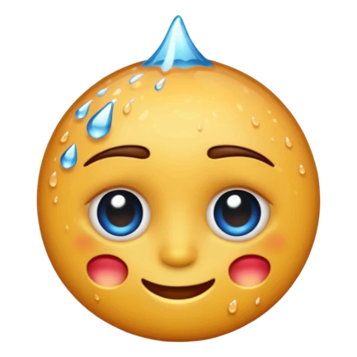 😮‍💨 add sweat to this emoji, remove the smoke sticker