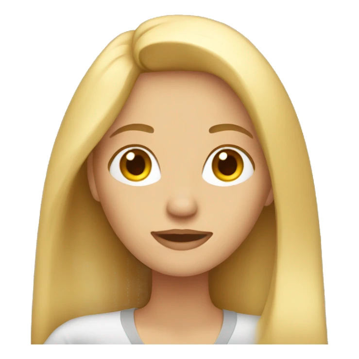 woman with long blonde hair with laptop sticker