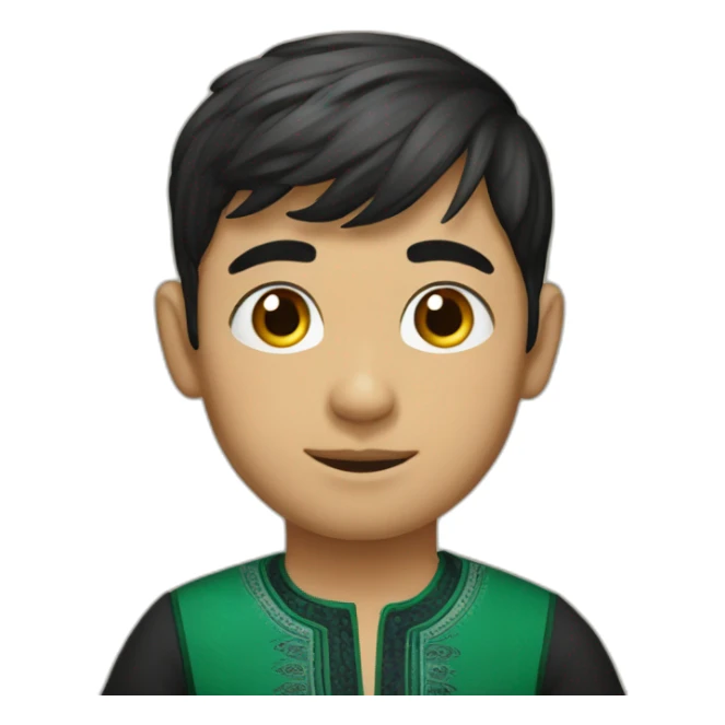how looks uzbek boy named Akmal sticker