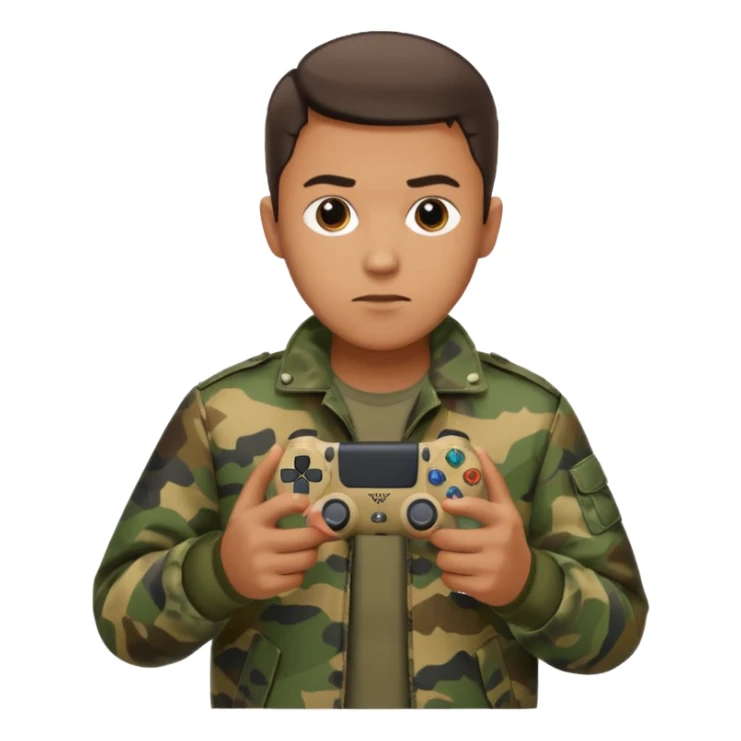  homme-avec-manette-ps4-camouflage (not human) sticker