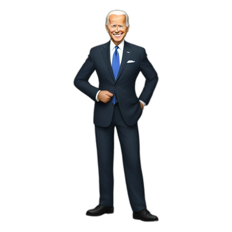 joe biden but he's wearing an suit thats invisible sticker