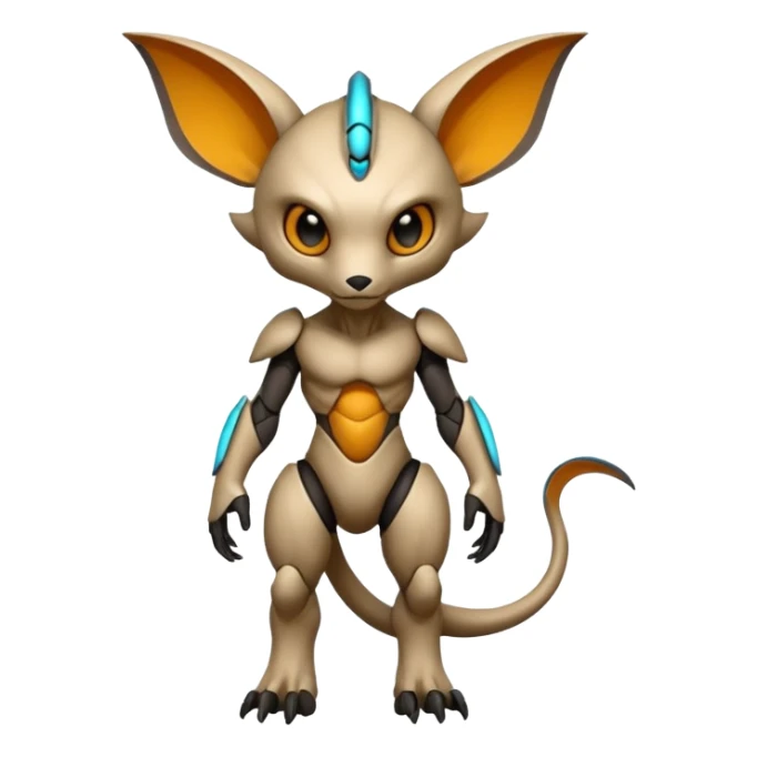 Futuristic Modern Epic Edgy Fakémon-creature-hybrid Full Body sticker