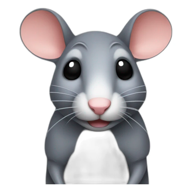 Rat pull his ears sticker