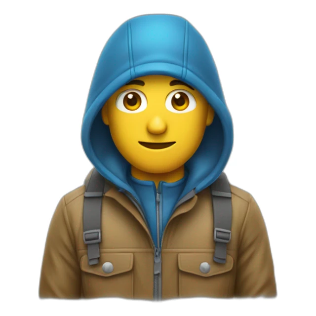 Un homme avec cagoule sticker