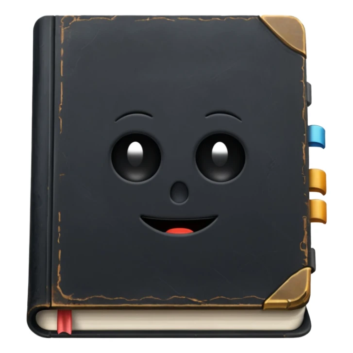 make me a black book with dust on it to show that it's old  sticker