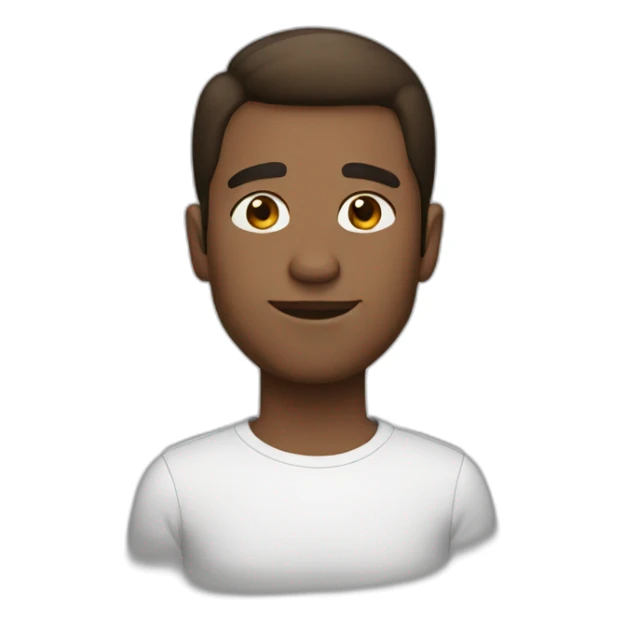 Beats Man brown hair with sticker