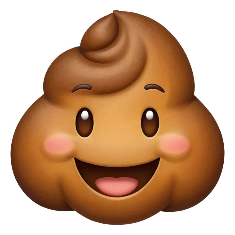 poop emoji with smiling face sticker