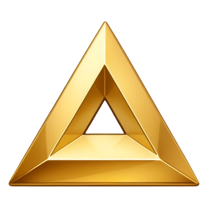 A golden triangle shap V in the middle sticker