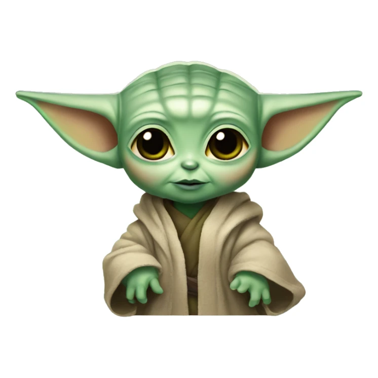 Baby yoda girl sticker