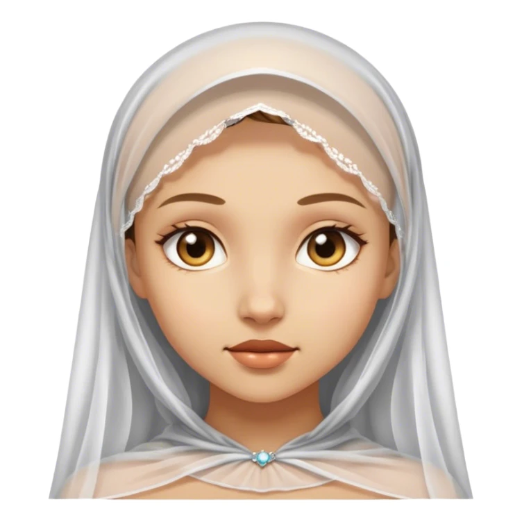 beautiful girl wearing a veil sticker