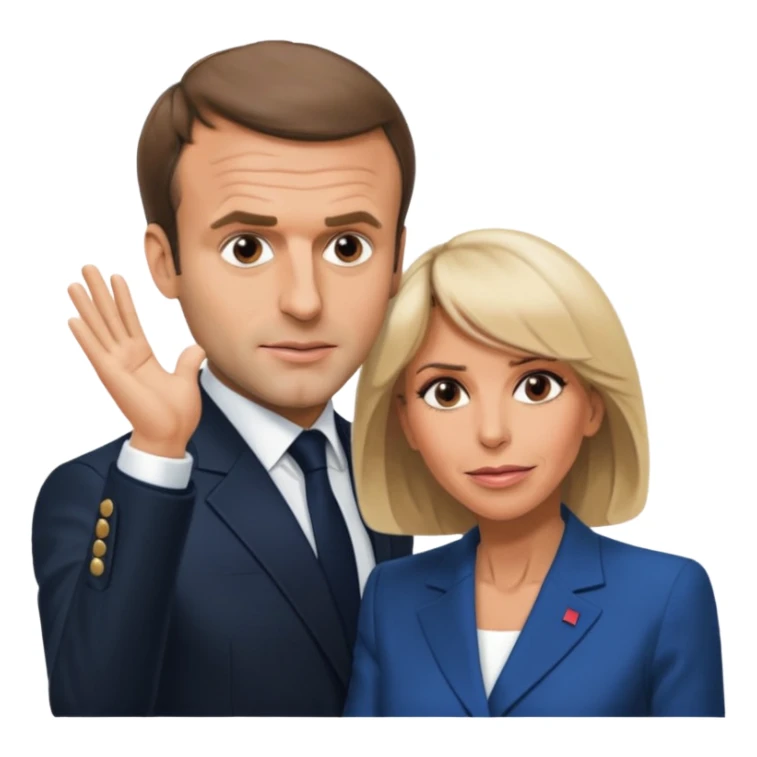 Emmanuel Macron se faisant gifler par Brigitte macron sticker