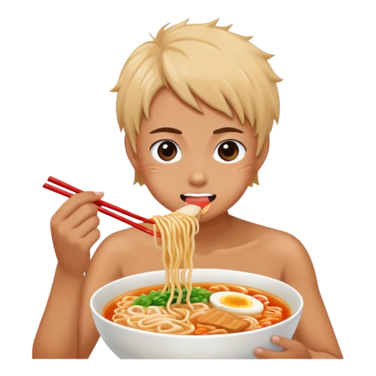 Me in Japan eating ramen sticker