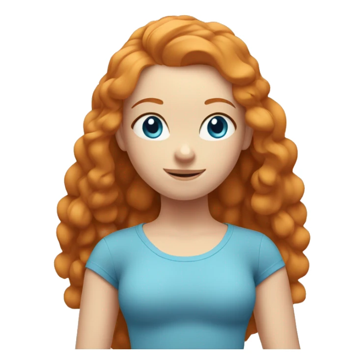 Ginger girl with blue eyes in pilates pose sticker