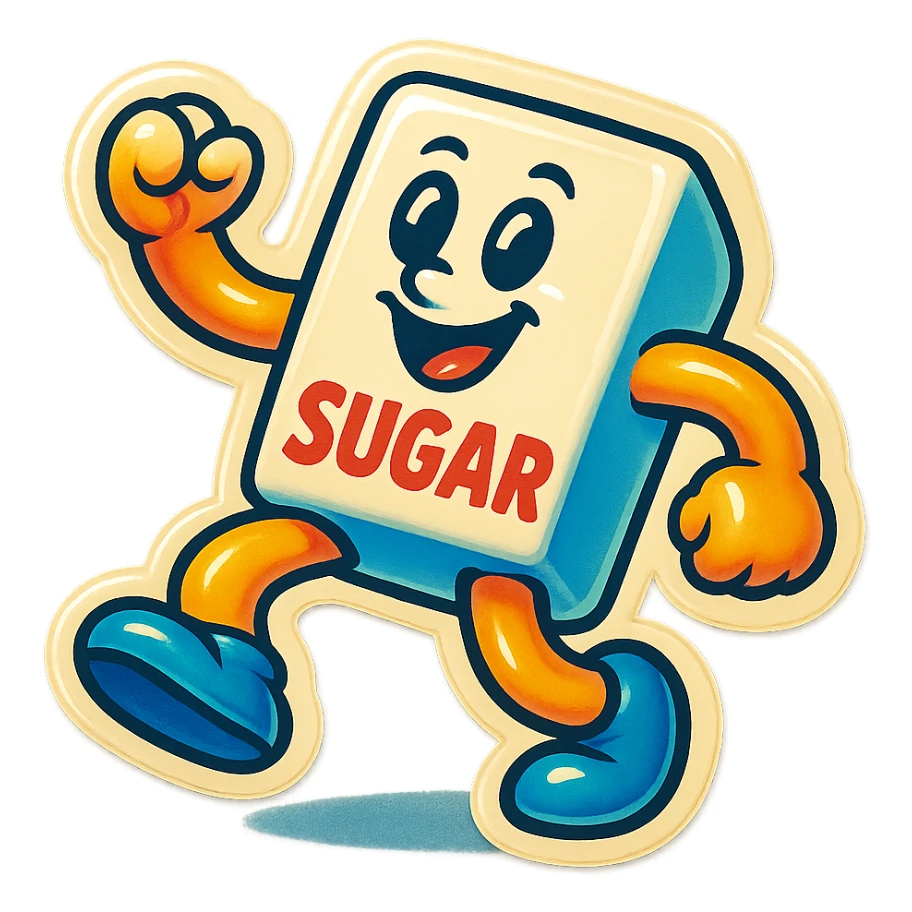 A sticker of Dancing Sugar sticker
