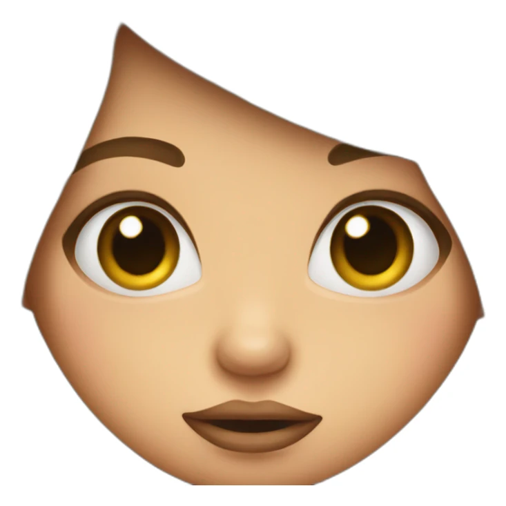 girl holding her cheeks and pouts her lips sticker