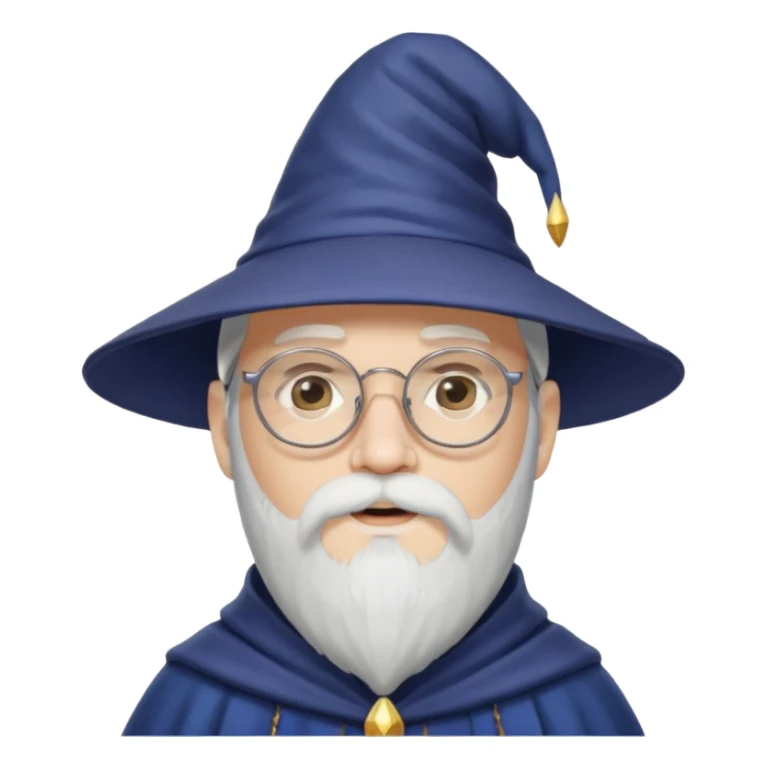 Male wizard, beard, glasses
 sticker