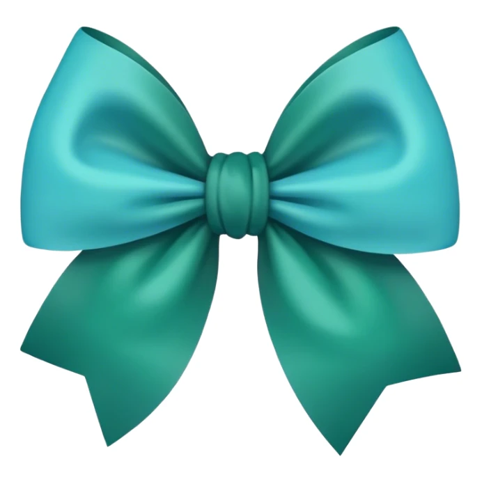 Bow in light blue and dark green colors sticker