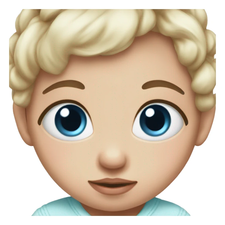 newborn baby girl with blue eyes sticker