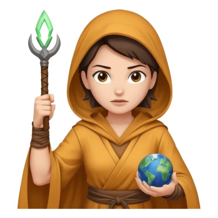 earth bender woman who has powers to shape earth sticker