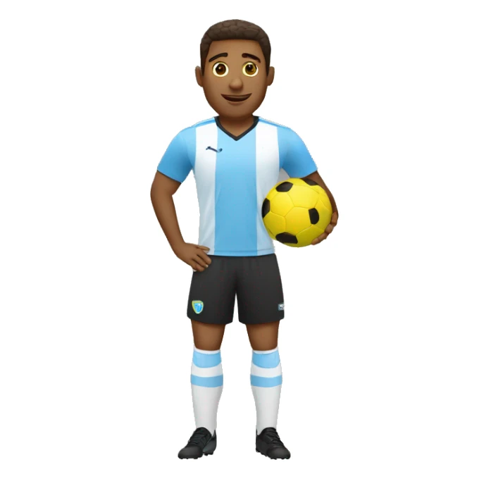 Hombre con pelota de fútbol sticker