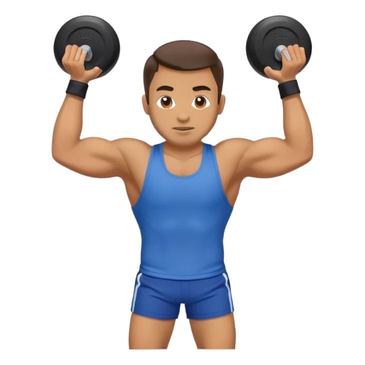 blue shorts man doing kettlebell swings sticker