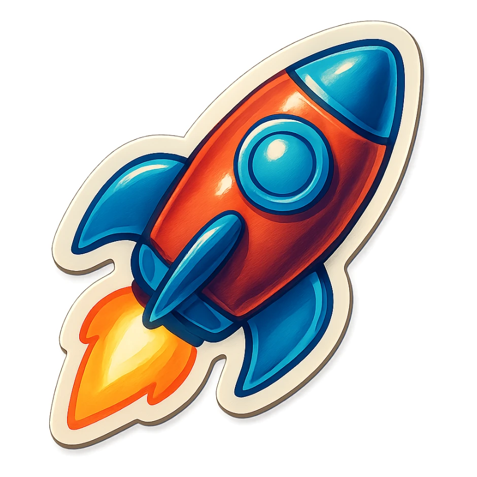 rocket sticker
