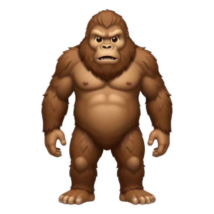 Create a scary full bodied emoji of Bigfoot sticker