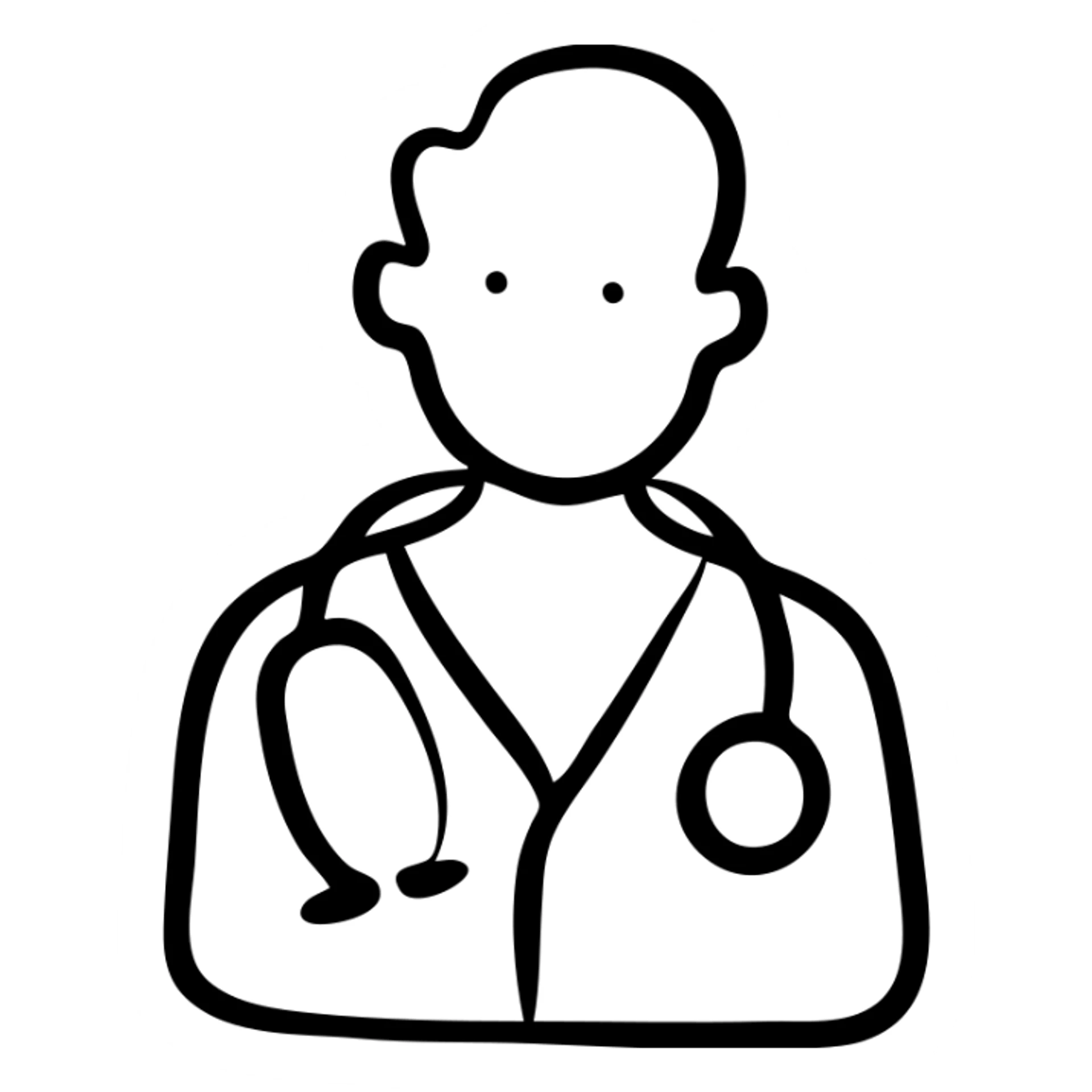 medical doctor with stethoscope sticker