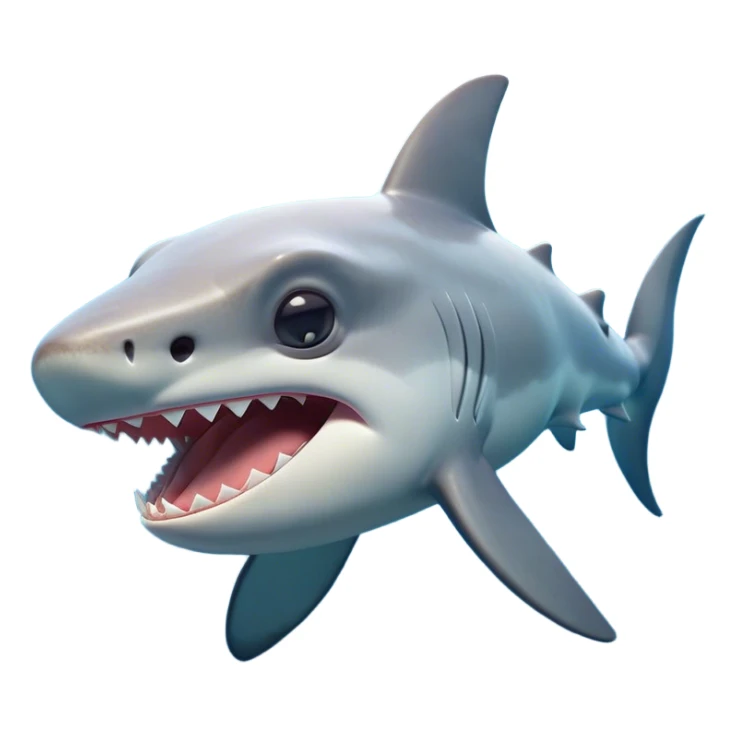 Cinematic Cute Yawning Hammerhead Shark Portrait Emoji, Head tilted slightly with a dramatic, wide-open yawn, showcasing its unique hammer-shaped head with relaxed, drooping fins and sleepy, half-closed eyes, Simplified yet irresistibly adorable features, highly detailed, glowing with a soft, cozy oceanic glow, high shine, relaxed yet expressive, stylized with a hint of whimsical aquatic ease, soft glowing outline, capturing the essence of a drowsy yet affectionate hammerhead that appears ready to stretch and yawn its way out of the screen! sticker