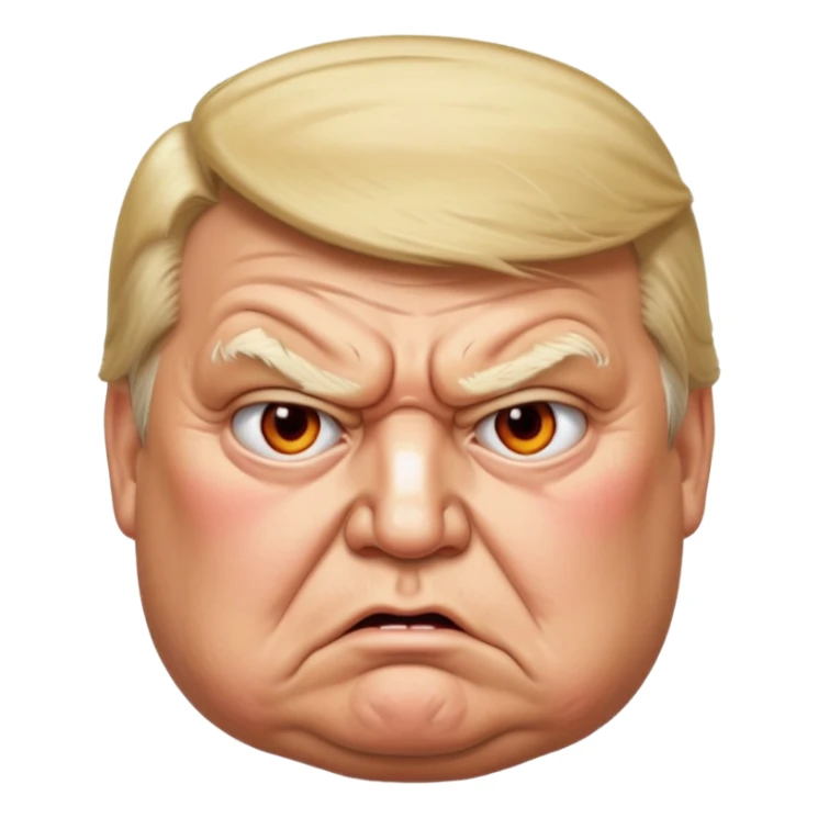 uSE THIS AS A REFERENCE PICTURE TO CREATE AN ANGRY, ELDERLY, OBESE DONALD TRUMP EMOJI sticker