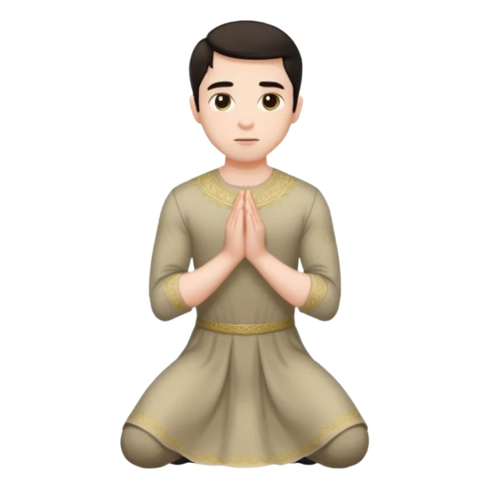 Submissive man on knees wearing female clothes sticker