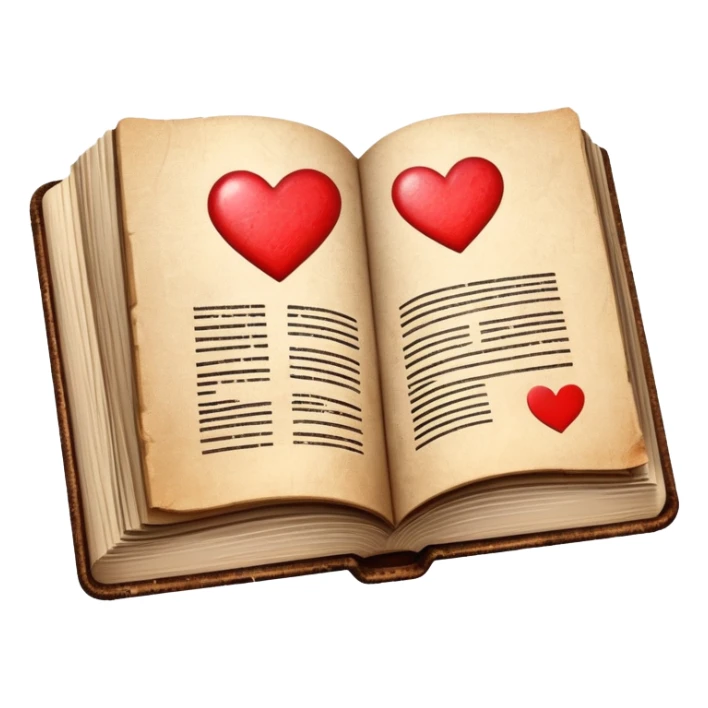 Book with love me love me sticker