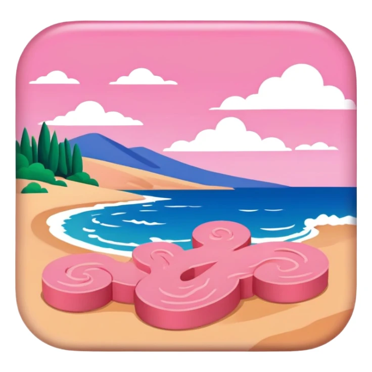 Matisse slop style pink SPAM art landscape sticker