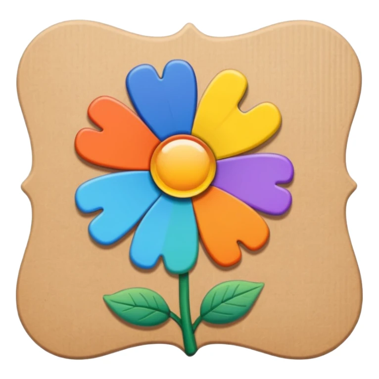 One piece of the puzzle + flower sticker