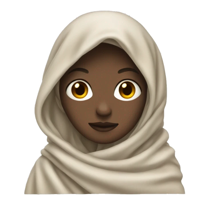 Pale girl brown hair wrapped in blanket  sticker