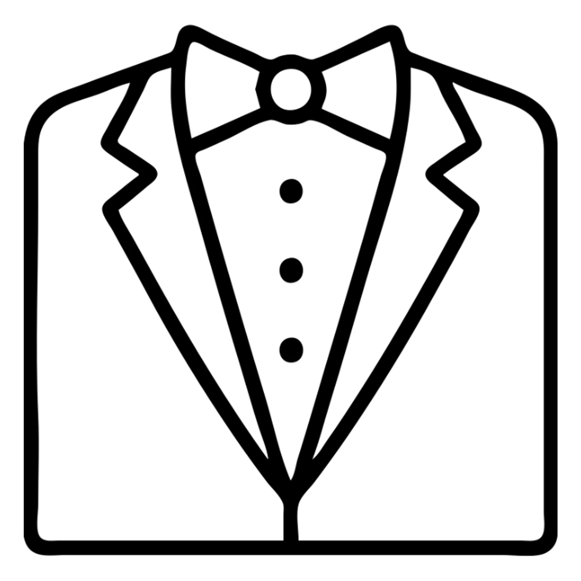 elegant black and white tuxedo sticker