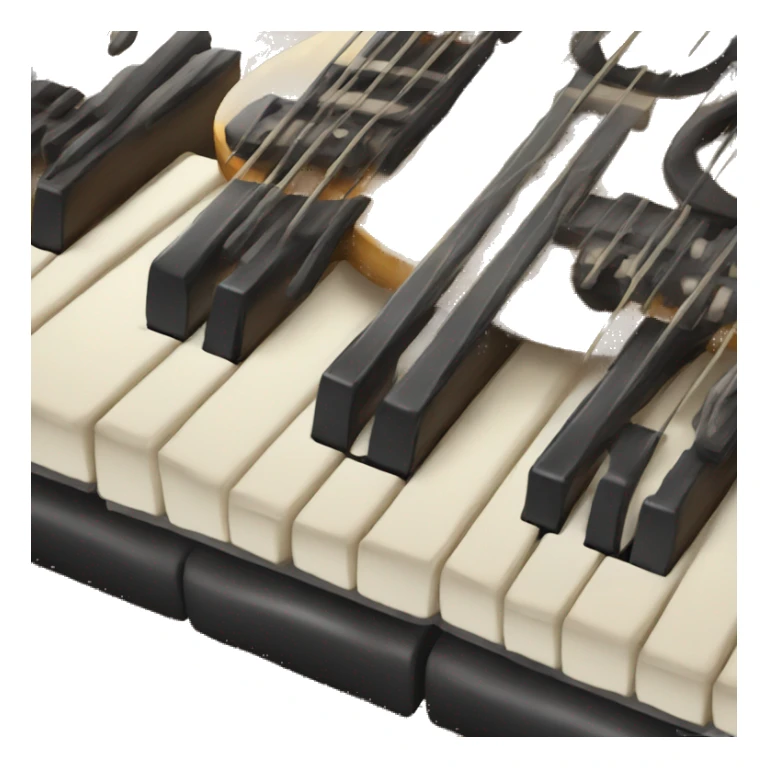 guitar piano sticker