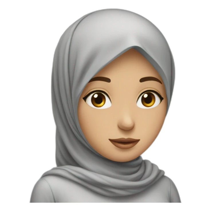Short girl blanc avec hijab sticker