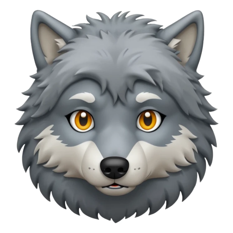 un lobo con frio sticker