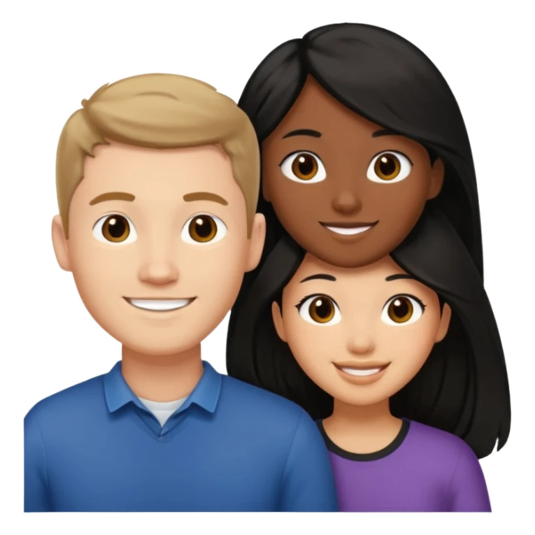 Mixed race couple, white male with mixed female asian & black sticker