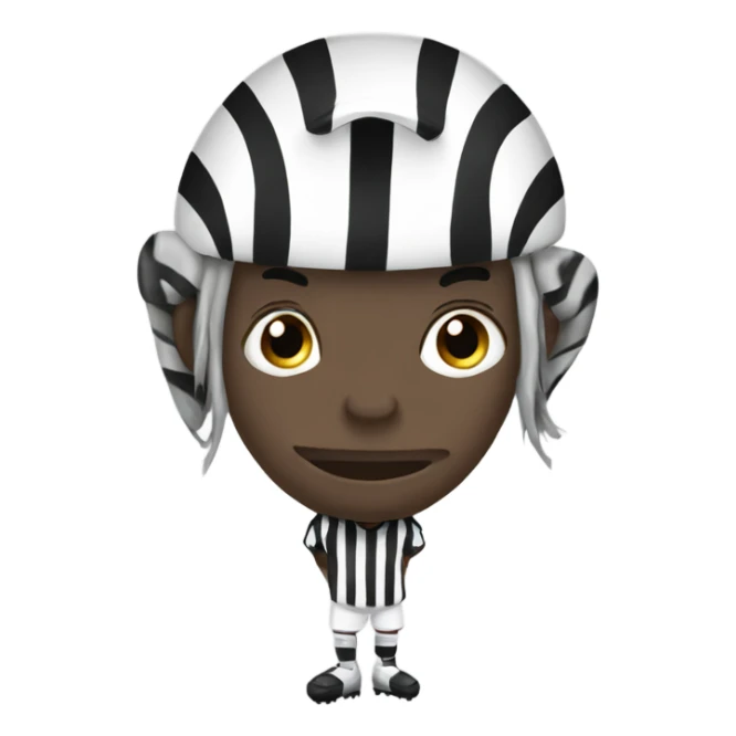 Football zebra sticker
