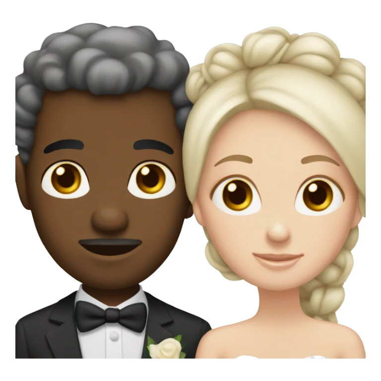 ￼ interracial wedding, white woman, black man sticker