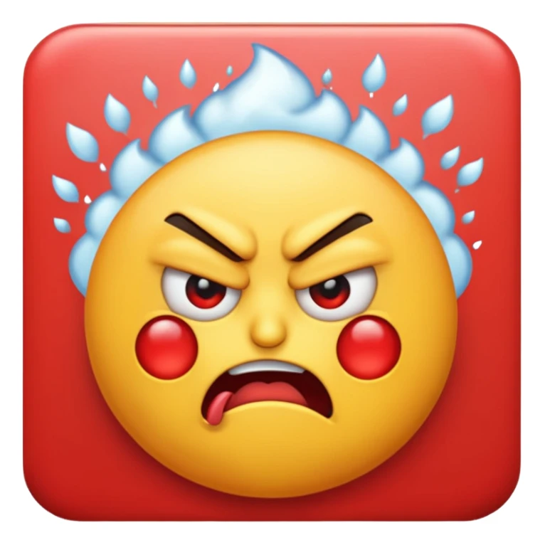 an emoji huffing and puffing sticker